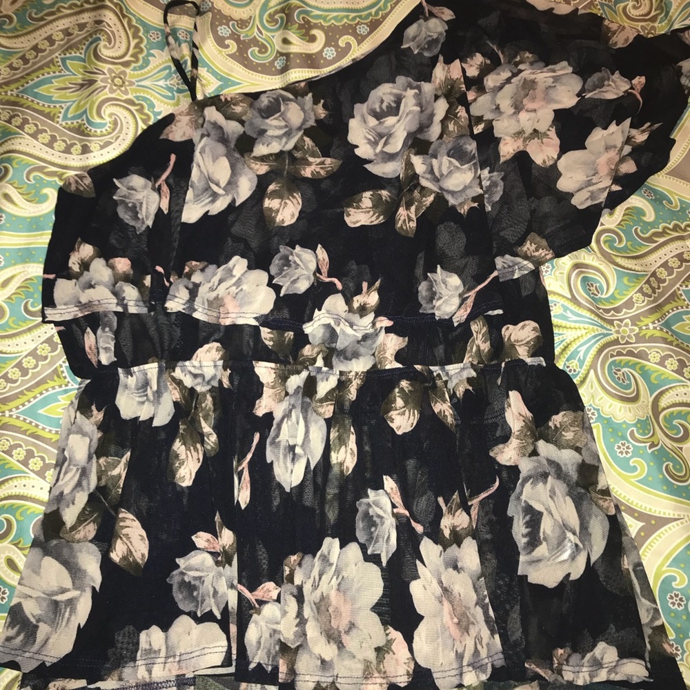 Sheer one shoulder top